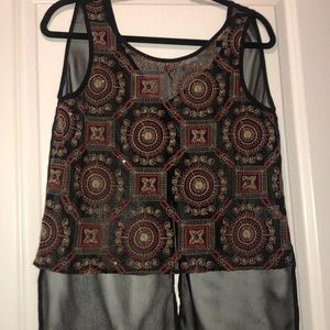 Black Blouse Handmade Stitching